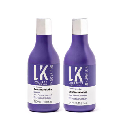 Kit Desamarelador Shampoo + Condicionador Lokenzzi 320ml