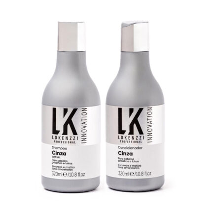 Kit Cinza Shampoo+Condicionador Lokenzzi 320ml